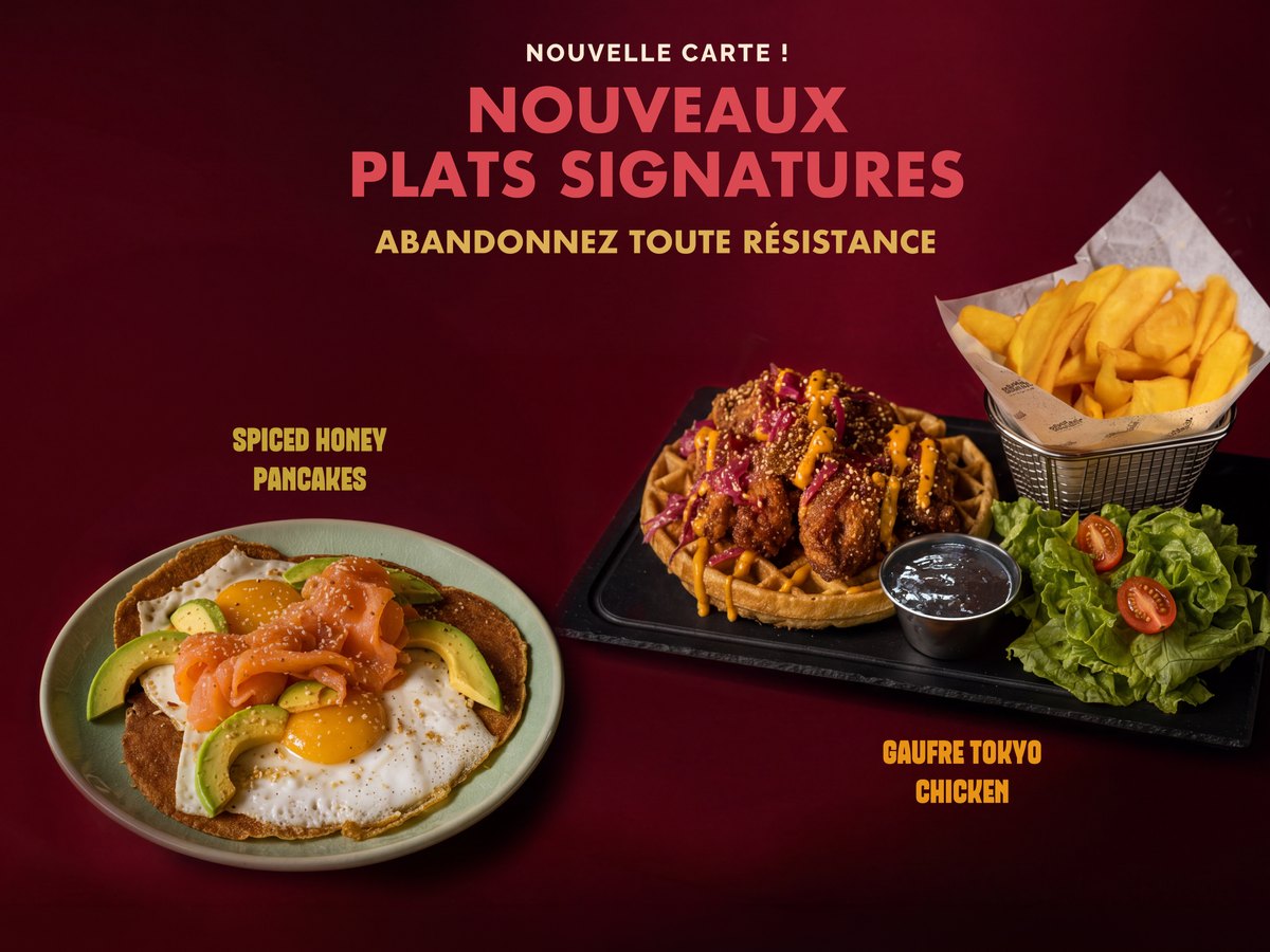 Nouvelle carte : nouveaux plats signatures Spiced Honey Pancakes et Gaufre Tokyo Chicken